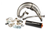 Exhaust Stage6 Streetrace high mount CNC orange / black Derbi Senda