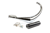 Exhaust Stage6 Streetrace chrome CNC black Derbi / Minarelli AM6