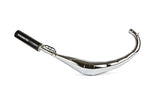 Exhaust Stage6 Streetrace chrome CNC black Derbi / Minarelli AM6