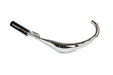 Exhaust Stage6 Streetrace chrome CNC blue / black Derbi / Minarelli AM6