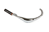 Exhaust Stage6 Streetrace chrome CNC orange / black Derbi / Minarelli AM6