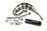 Exhaust Stage6 Streetrace 70cc high mount CNC red / black Derbi Senda