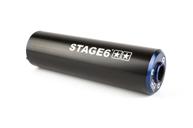 Avgassystem Stage6 Streetrace hög monterad CNC blå / svart Yamaha DT50