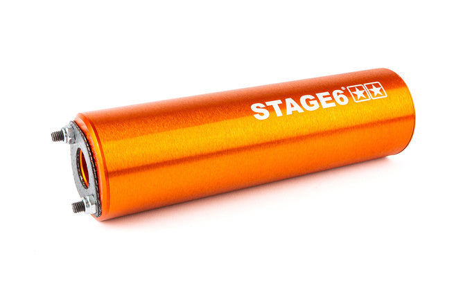 Avgassystem Stage6 Streetrace hög montering CNC orange Yamaha DT50