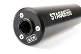 Exhaust Stage6 Streetrace high mount CNCblack Rieju MRT