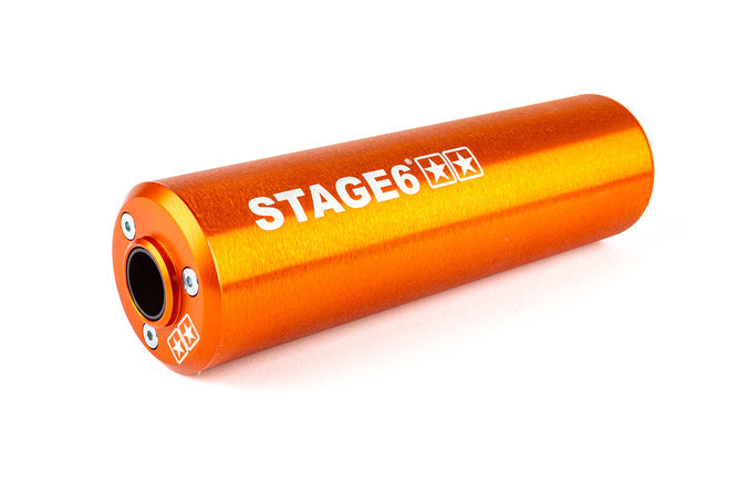 Avgas Stage6 Streetrace hög monterad CNC orange Rieju MRT
