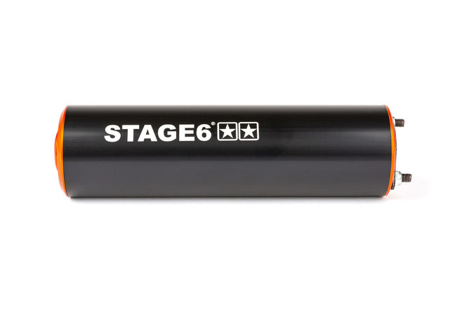 Avgassystem Stage6 Streetrace CNC orange / svart Derbi / Minarelli AM6
