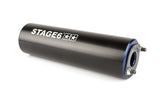 Exhaust Stage6 Streetrace chrome CNC blue / black Derbi / Minarelli AM6
