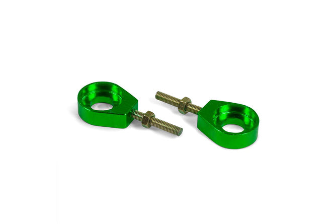 Kedjespännare aluminium grön - d.15mm Pit Bike / Dirt Bike