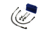 Oil Cooler aluminium CNC Pit Bike / Dirt Bike Lifan / YX 140cc blue