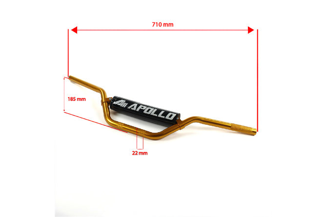 Handtag aluminium d.22mm Apollo Pit Bike / Dirt Bike guld
