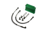 Oil Cooler aluminium CNC Pit Bike / Dirt Bike Lifan / YX 140cc green