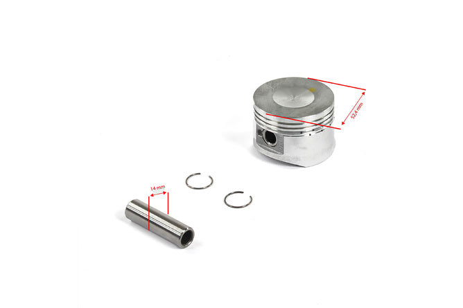 Kolv d.52,4mm pin 14mm Pit Bike motor Lifan 120cc / 125cc