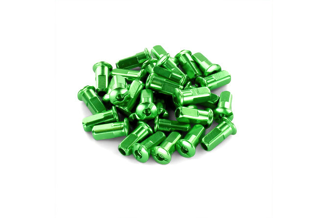 Fälgnipplar aluminium (x32) Volt Racing grön