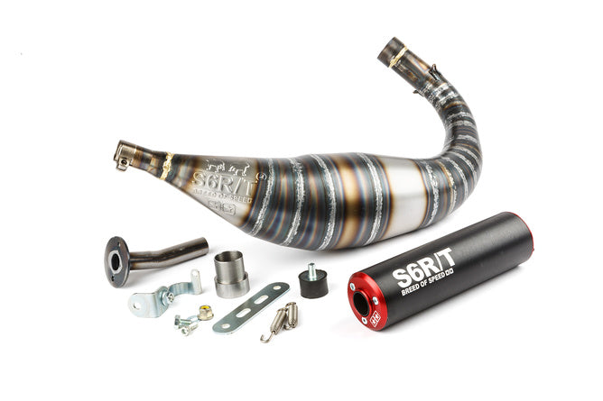 Avgassystem Stage6 R/T 90 - 100cc CNC Röd / Svart Minarelli AM6