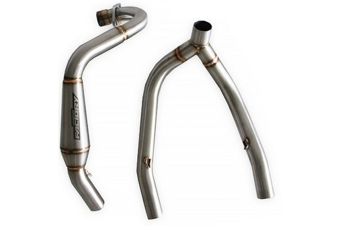 Twin Full Avgassystem (huvudrör utan dämpare) YCF Factory för YCF Bigy