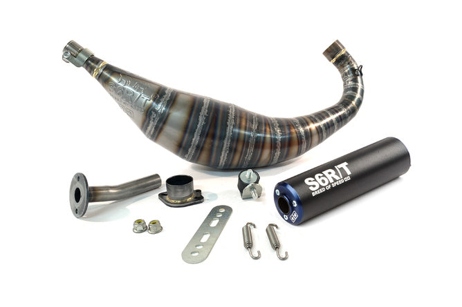 Avgassystem Stage6 R/T 90 - 100cc CNC Blå / Svart Derbi