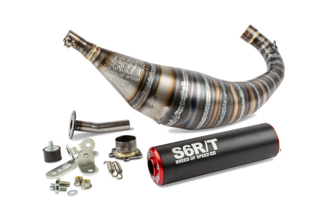 Avgassystem Stage6 R/T 90 - 100cc CNC Röd / Svart Derbi