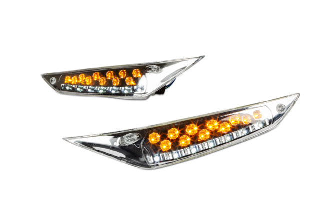 LED Blinkers Fram Piaggio Zip efter 2000 Krom