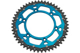 Rear Sprocket aluminium / steel 520 Moose Racing Yamaha 52 teeth blue