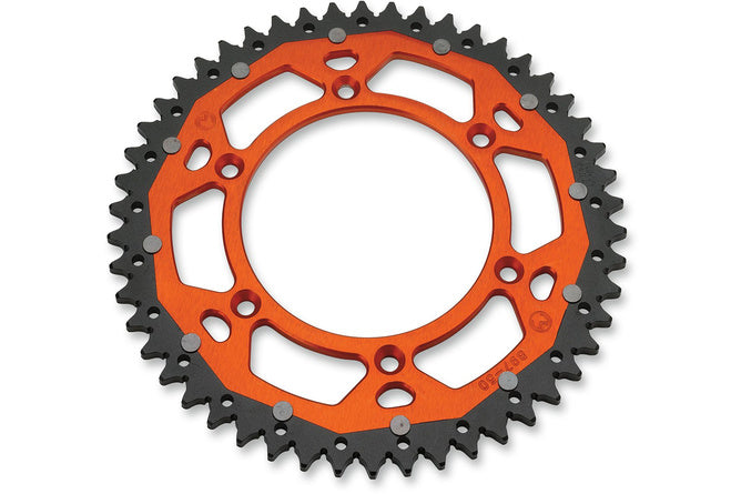 Bakdrev aluminium / stål 520 Moose Racing KTM / Husqvarna 49 tänder orange