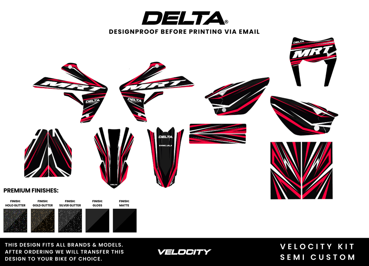 Delta “VELOCITY” – Modellspecifikt Dekalkit