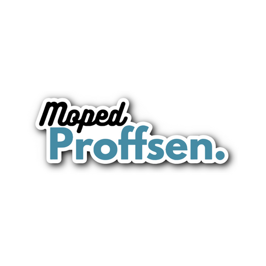 MopedProffsen. Dekal/Klistermärke 12x4cm