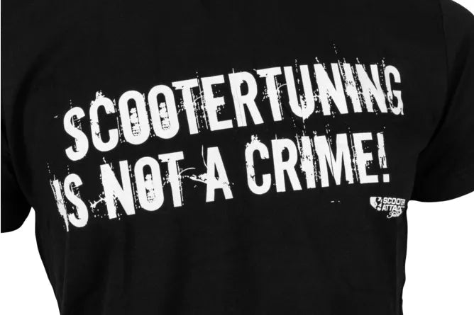 T-SHIRT "SCOOTERTUNING IS NOT A CRIME" SVART
