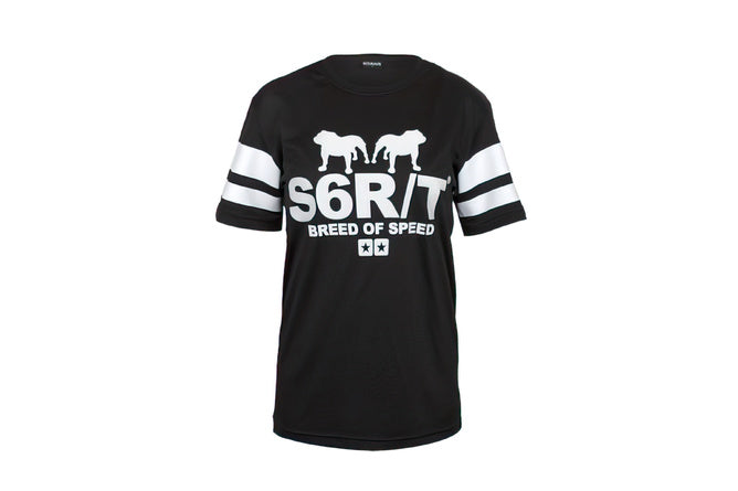 T-SHIRT WOMEN STRIPE MESH STAGE6 R/T SVART/VIT