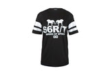 T-SHIRT WOMEN STRIPE MESH STAGE6 R/T SVART/VIT