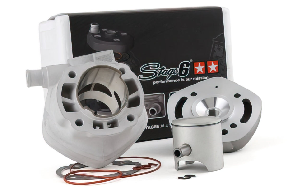 CYLINDER STAGE6 70CC RACING MK2 10MM MINARELLI HORIZONTAL LC - Mopedproffsen