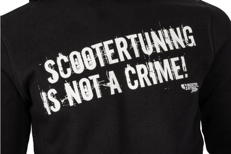 HOODIE "SCOOTERTUNING IS NOT A CRIME" SVART – produktbild 4