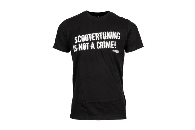 T-SHIRT "SCOOTERTUNING IS NOT A CRIME" SVART