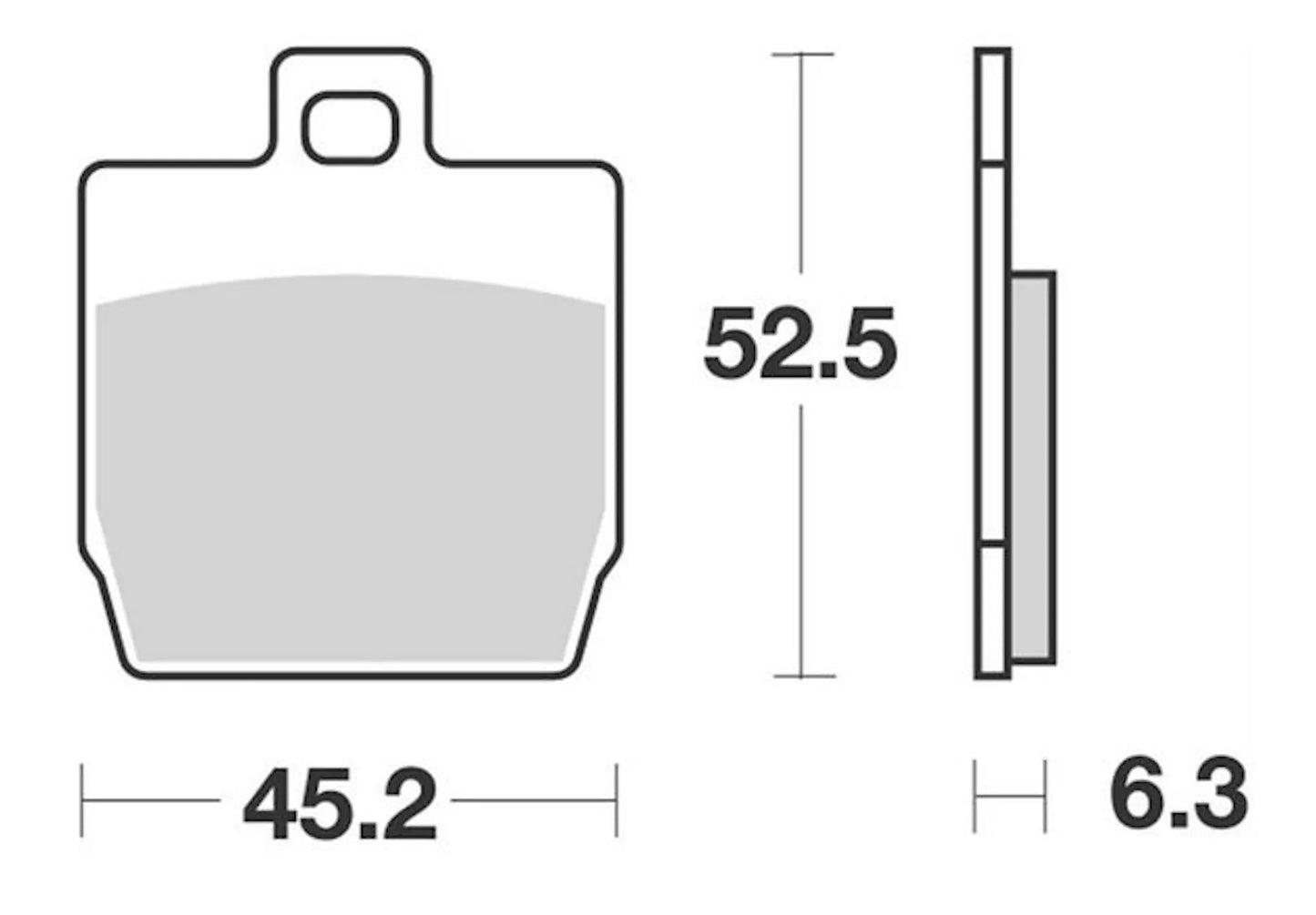 BROMSBELÄGG OEM KVALITET YAMAHA AEROX BAK / SLIDER FRAM