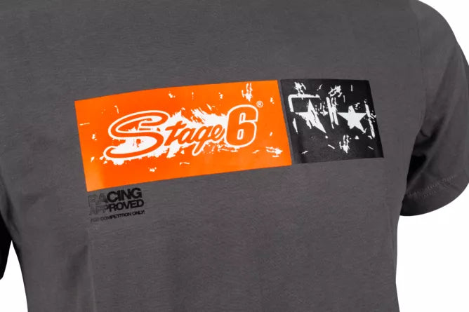 T-SHIRT STAGE6 RACING APPROVED GRÅ