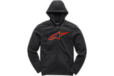 HOODIE ALPINESTARS AGE2 ZIP SVART/RÖD